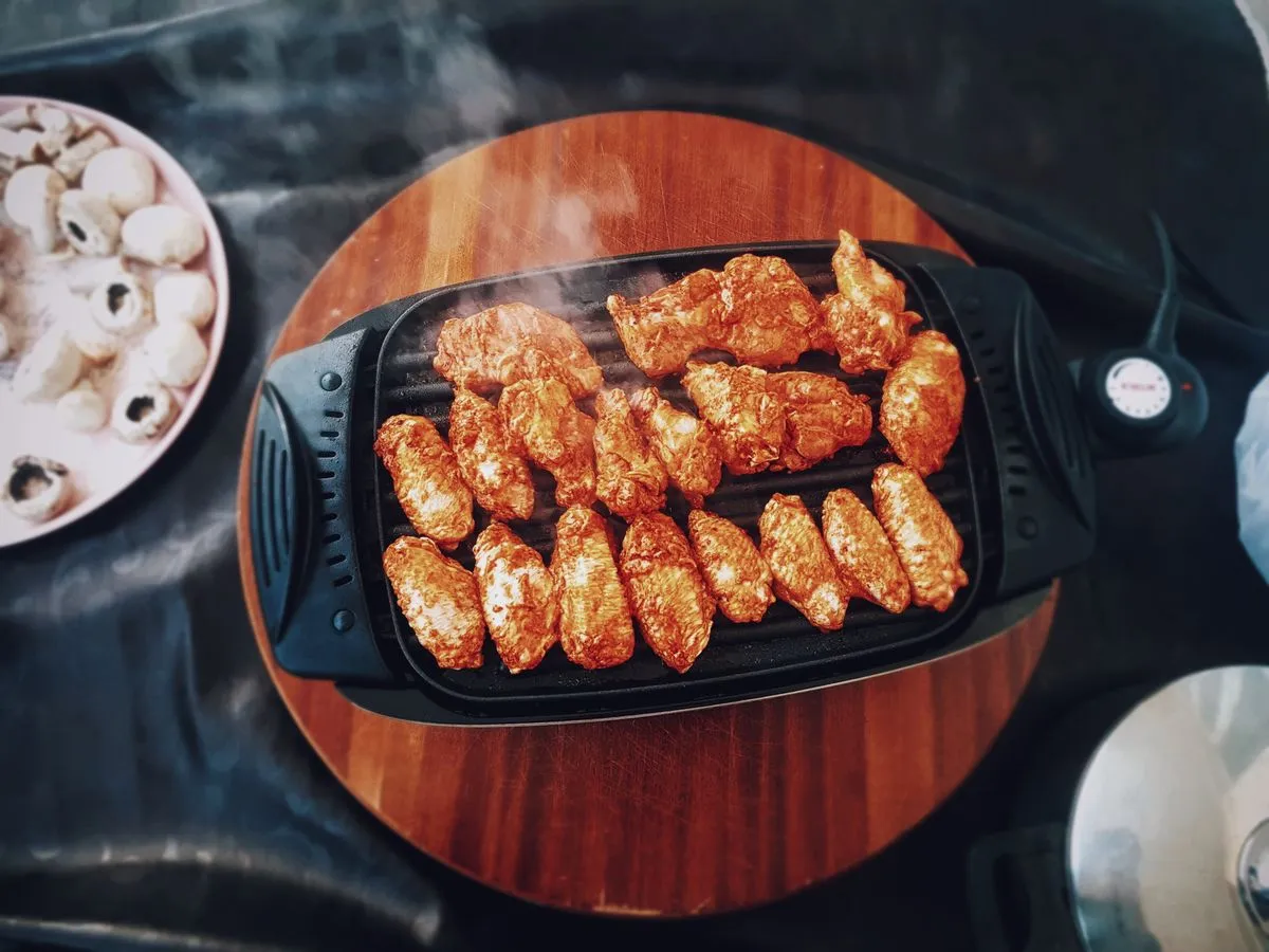 Grillgut auf einem Elektrogrill