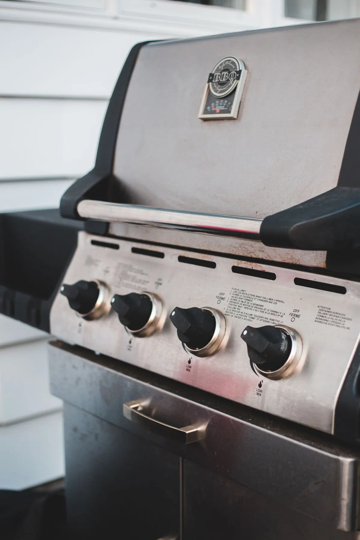 Nahansicht eines Gasgrills