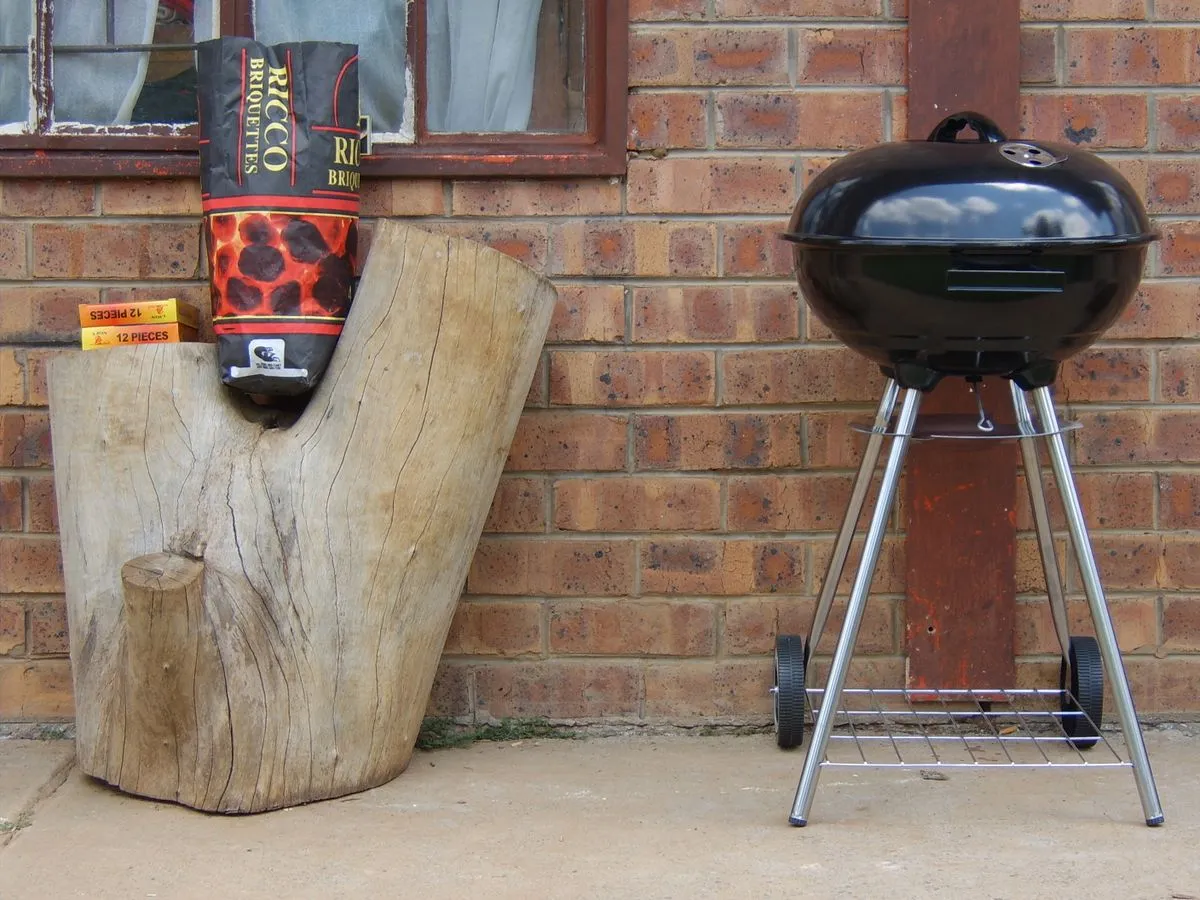 Grill auf einer Terrasse